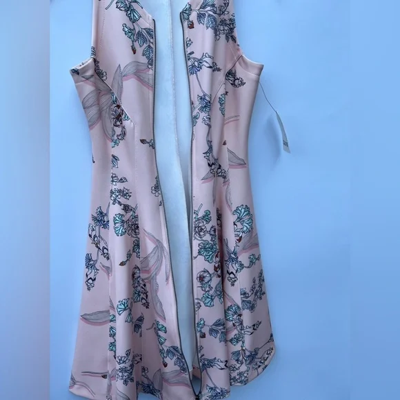 BAR III Bar III Zip-Front Fit Flare Scuba Dress, Chutney Combo - Picture 12 of 16